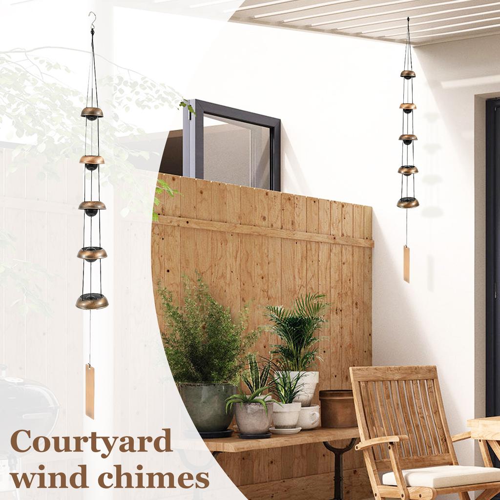DIY Wind Chime Ornaments Craft and Gifts Kid Birthday Gifts Home Decor Red Copper Craft Wind Chime Outdoor Copper Temple Bells