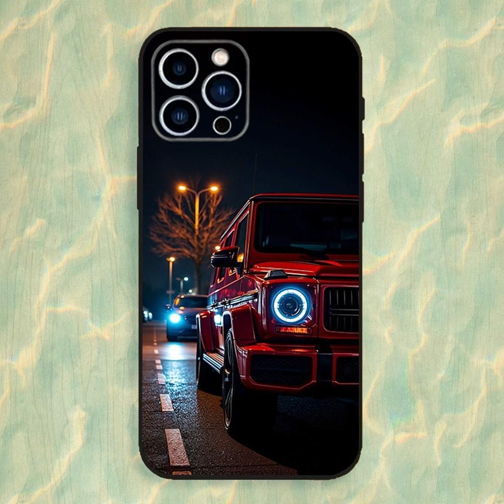 Крутой чехол для телефона M-Mercedes-G63 для iPhone 16,15,14,13,12,11 Plus,Pro Max,XS,X,XR,SE,Mini,8,7, Мягкий силиконовый черный чехол