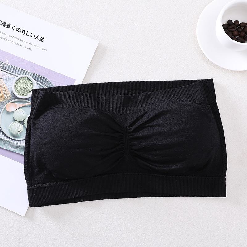 Невидимый бюстгальтер без бретелек для девочек - бесшовный топ-труба на лето, нижнее белье для студентов