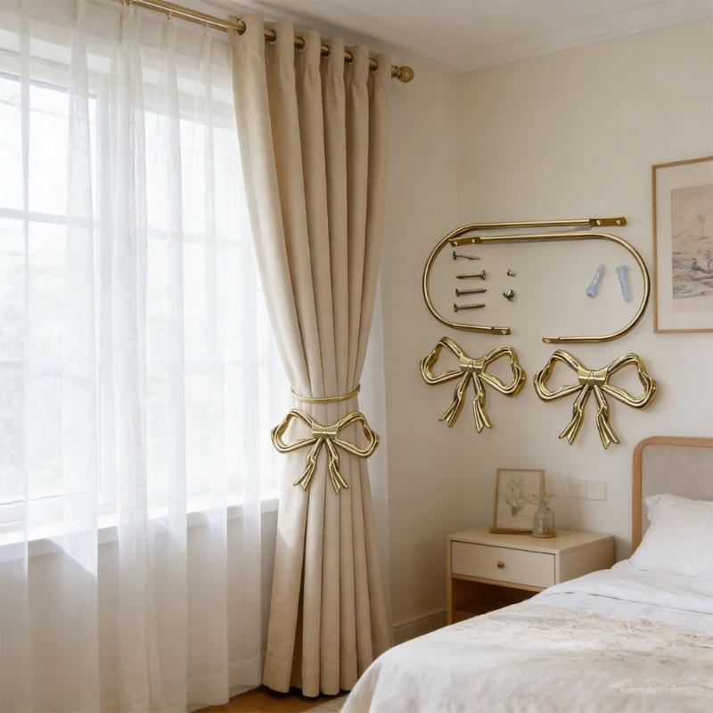 Modern Yellow bend Drapery Fasteners produced Of Quality Metal Perfect For French fashion Openings
