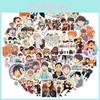 100pcs Japanese Anime Haikyuu!! Graffiti Stickers Featuring Waterproof And Colorful Designs