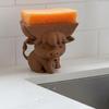 Держатель для губок в виде коровы Хайленд 3D-печать со встроенным сливом Сохраняет губки сухими Милый дизайн коровы Забавный практичный кухонный аксессуар Подарок