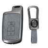 KUNIO Toyota Key Genuine PU Leather and Zinc Alloy Key Cover for Toyota Prius Alpha Noah Sienta Harrier and A Case, (Late Model), (80 Series), (170