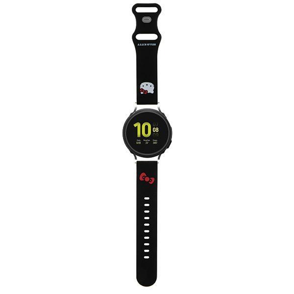 Pasek do smartwatch Hello Kitty Silicone Kitty Head Czarne 20mm