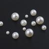 Ivory-white ABS Round Pearl Beads Without Hole for Garment Hat Hair Clip Decoration 4mm, 5mm, 6mm, 8mm, 10mm