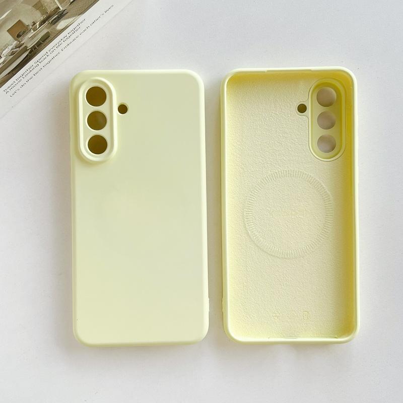 Магнитный мягкий чехол из жидкого силикона для Samsung Galaxy S26 S25 S24 S23 S22 Ultra S26 Plus A56 A55 A54 A16 Для чехла телефона Magsafe