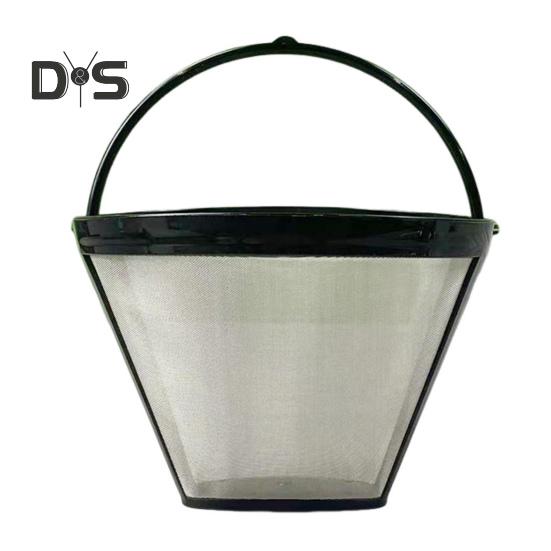 Фильтр для кофе из нержавеющей стали для кофеварки, многоразовый чайник для заваривания чая со встроенной ручкой, мелкоячеистое сито для кофе без бисфенола А, корзина для фильтра для кофеварки