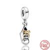2023 Fit OriginalNew Bracelet DIY Women Jewelry New 925 Sterling Silver Bead Golden Heart-Shaped Lock Birthday Candle Charm