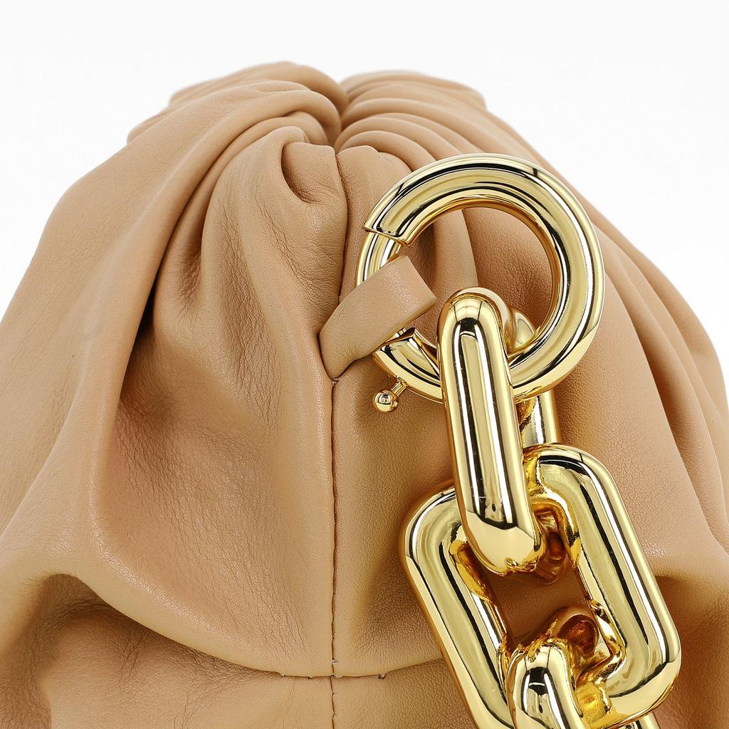 Bottega Veneta Teen Chain Pouch Shoulder Bag Almond/Gold Women Shoulder_bags 690831-V1BW0-2700