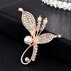 Brooch High-End Niche Silk Scarf Buckle Alloy Diamond Coat Pearl Corsage Pin Accessories