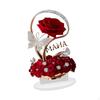 Rose Flower Ornament Acrylic Desktop Decor,2D Flat Sign,Collection,Plaque Display Table Centerpiece