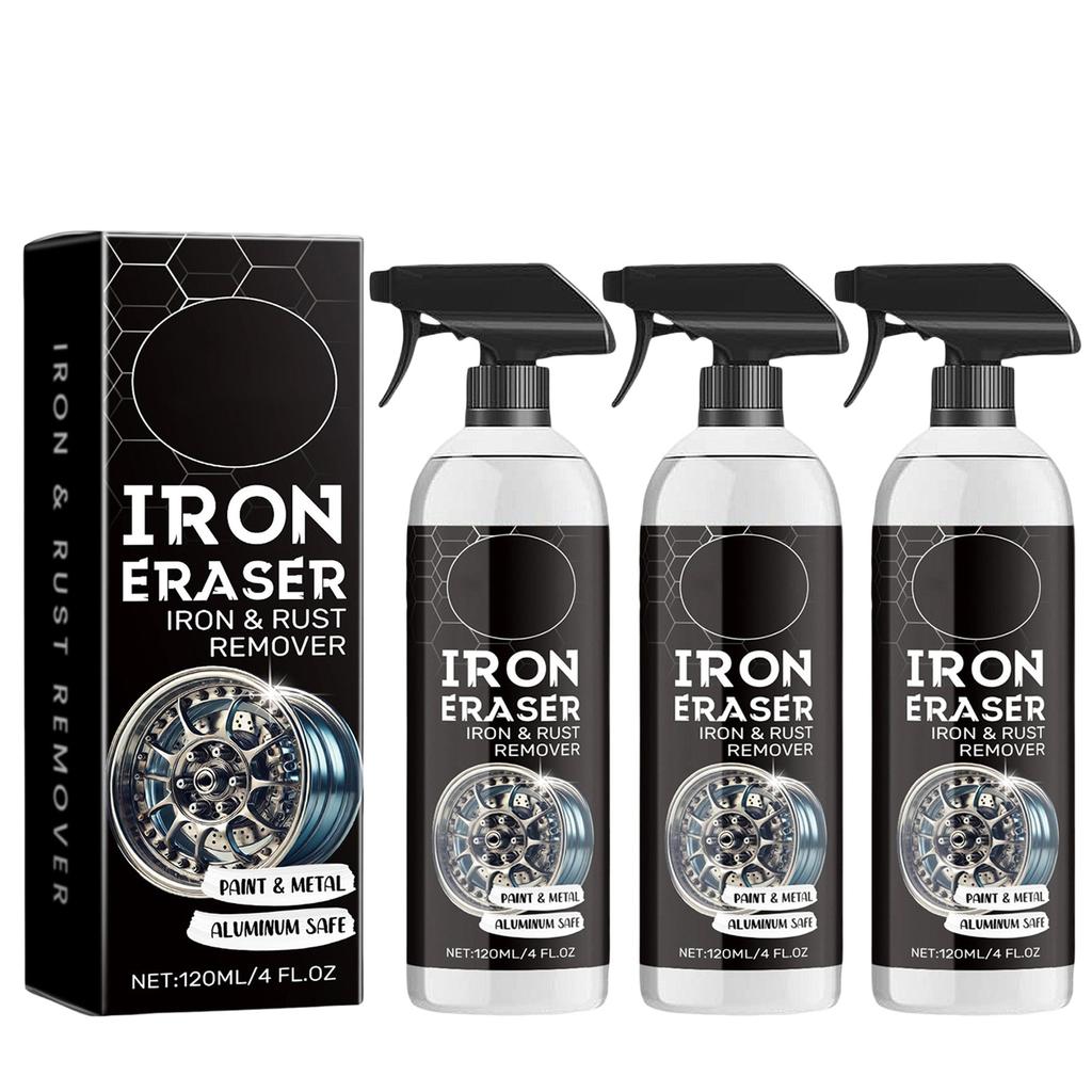 Удалитель ржавчины Iron Eraser, спрей для удаления железа и ржавчины, 120 мл. Безопасен для алюминиевой краски и металлических поверхностей. Эффективное средство для очистки от ржавчины, для автомобильного использования.