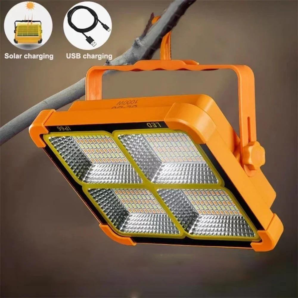 60W Solar Charging Camping Supplies Lamps Outdoor Sos Lantern Emergency Led Rechargeable Long Battery Life Lights Portable Lamp