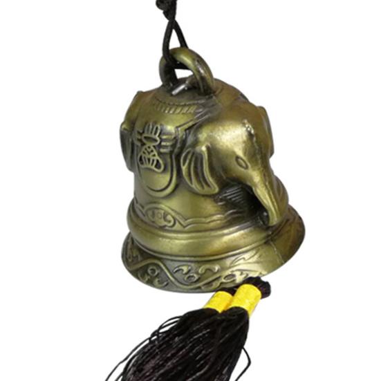 Wind Chime Chinese Engraved Decorative Style Retro Exquisite Clearly Classical Antique Brass Wind Chime for Home