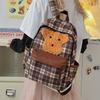 Patterned Puppy Plush Backpack Student Schoolbag Outdoor Leisure Travel Bag