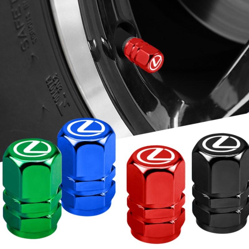 4Pcs Car Tire Valve Caps Metal Styling Tyre Air Stems Cover For Lexus IS250 IS200 CT200h GS300 LS430 RX450h LX570 IS300 ES RX LSKZ1