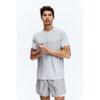 H M Sport Top Muscle Fit dryMove ligHt Grey Melange