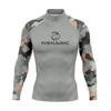 Mens Quick-Dry Rash Guard Long Sleeve UV Protection Swim Shirt Surfing Diving Water Sports