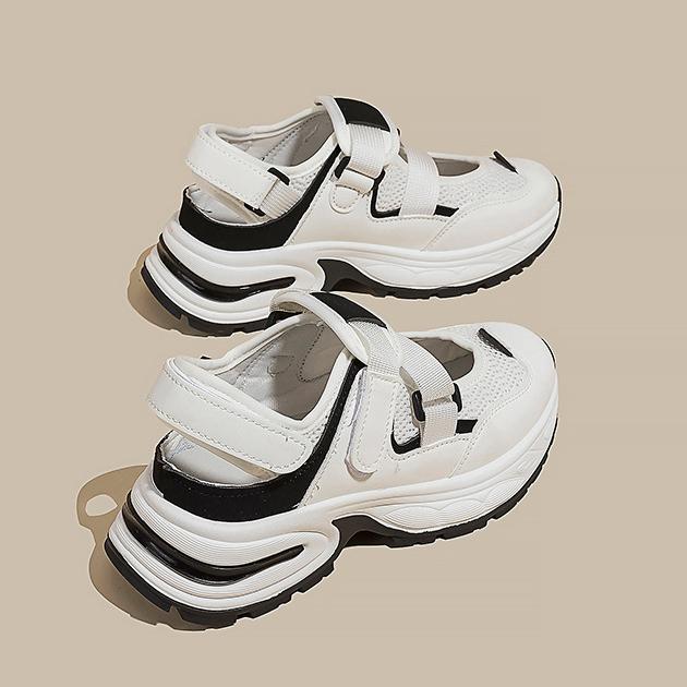 Женские летние повседневные кроссовки на полой танкетке, противоскользящие легкие прогулочные туфли, кроссовки с дышащей сеткой, спортивные теннисные кроссовки для женщин