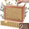 1000/2000/3000/5000 Euro Money Box Wooden Piggy Bank with Reusable Money Box with Saving Goal and Numbers Boxes
