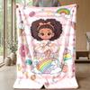 Stuffed Animals and Color Balls Theme blanket Lightweight Warm Flannel Blanket Decorative Throw Blanket for Home Decoration