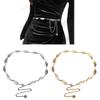 Fashion Leaf Chain Belt Ladies Waist Chain Metal Belt Adjustable Metal Link Women Chain Belt Costume Jewelry for Dress