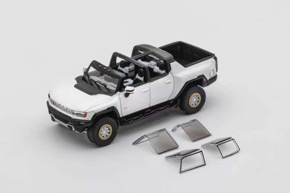 Gaincorp Products 1/64 Scale GMC Hummer EV Pickup (LHD) White, Finished Model, KS038-217