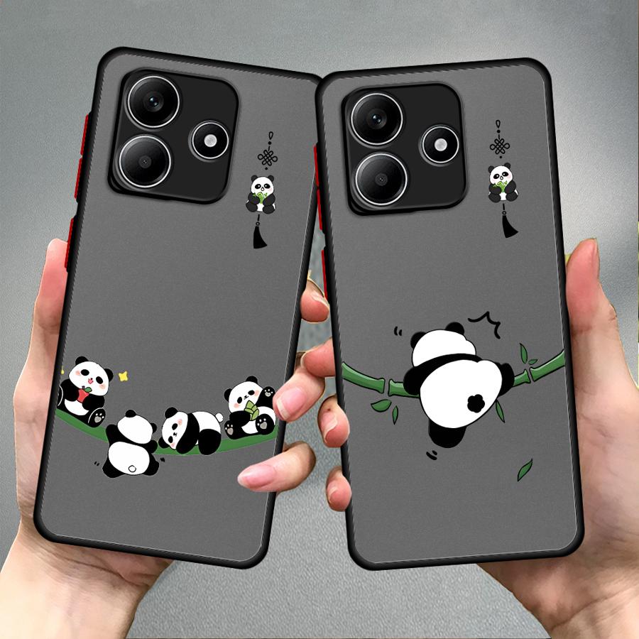 Мультяшный Милый Панда Чехол Задняя Крышка для Телефона для Xiaomi Redmi Note 14 11 10 A4 9S 13C 13 Pro Plus 14C 12