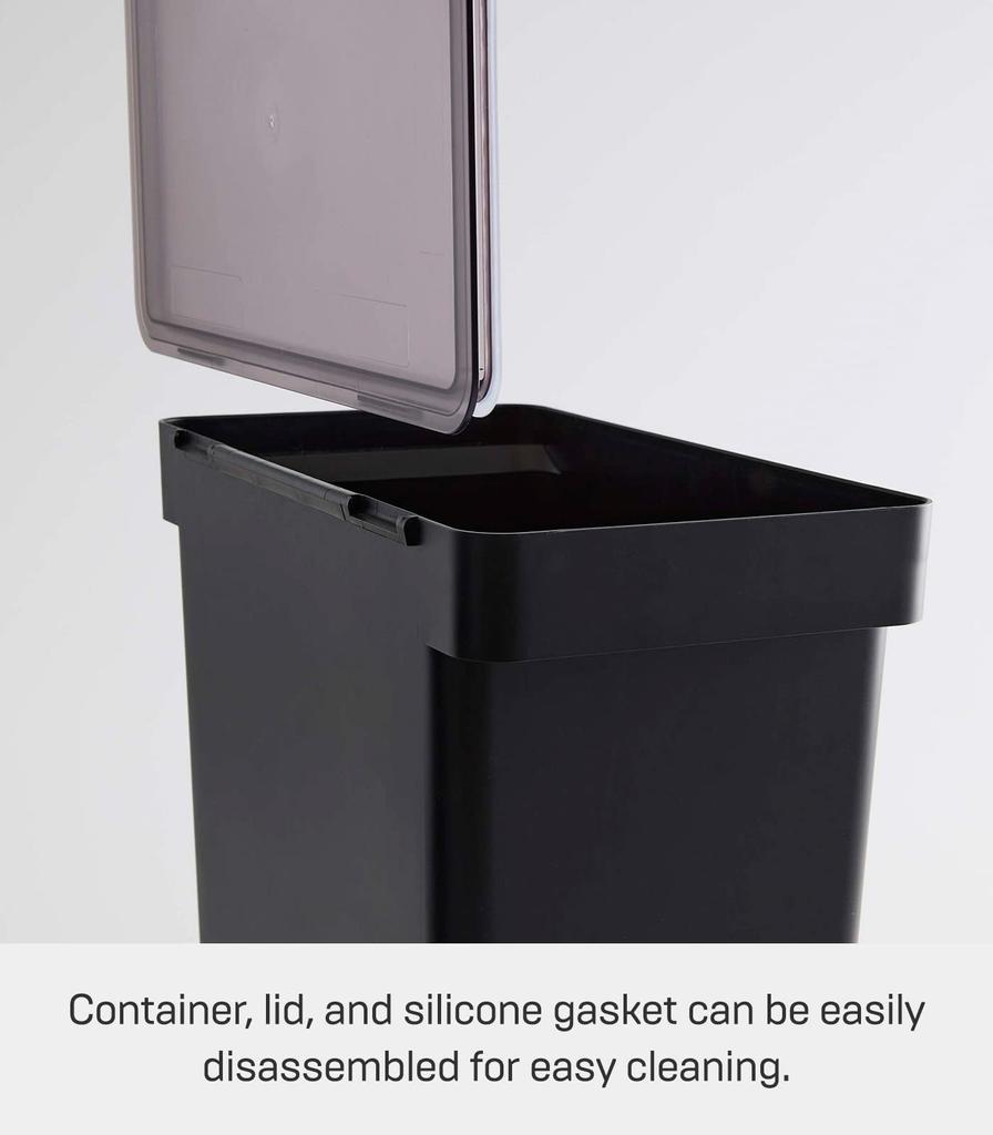 Yamazaki Jitsugyo Airtight Pet Food Stocker 12kg with Measuring Cup Black Approx. W41 X D24 X H42.5 (When Lid Is Open Approx. H65.5) Cm Tower Food