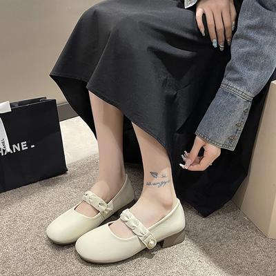 Корейская версия неглубокой мягкой подошвы удобные туфли Doudou женские одинарные туфли 2025 лето новые ленивые туфли с одной педалью круглые плоские туфли