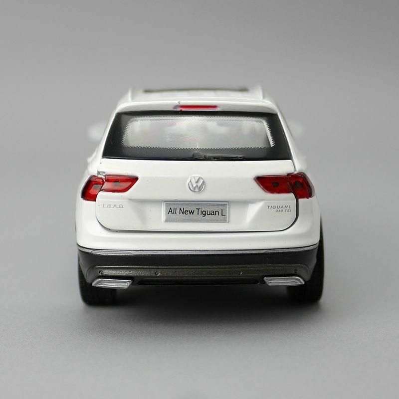 Масштаб 1/32 Tiguan L, литая под давлением модель автомобиля из сплава, модель игрушечного автомобиля со звуком и светом, детская игрушка-автомобиль с откидной спинкой, выставки коллекций праздничных подарков