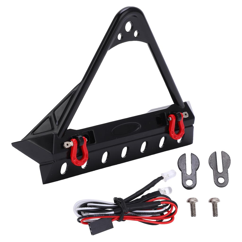 RC Stinger Передний бампер со светодиодной подсветкой для Axial Scx10 II III Поколения 110 RC Автомобиль Трапециевидный