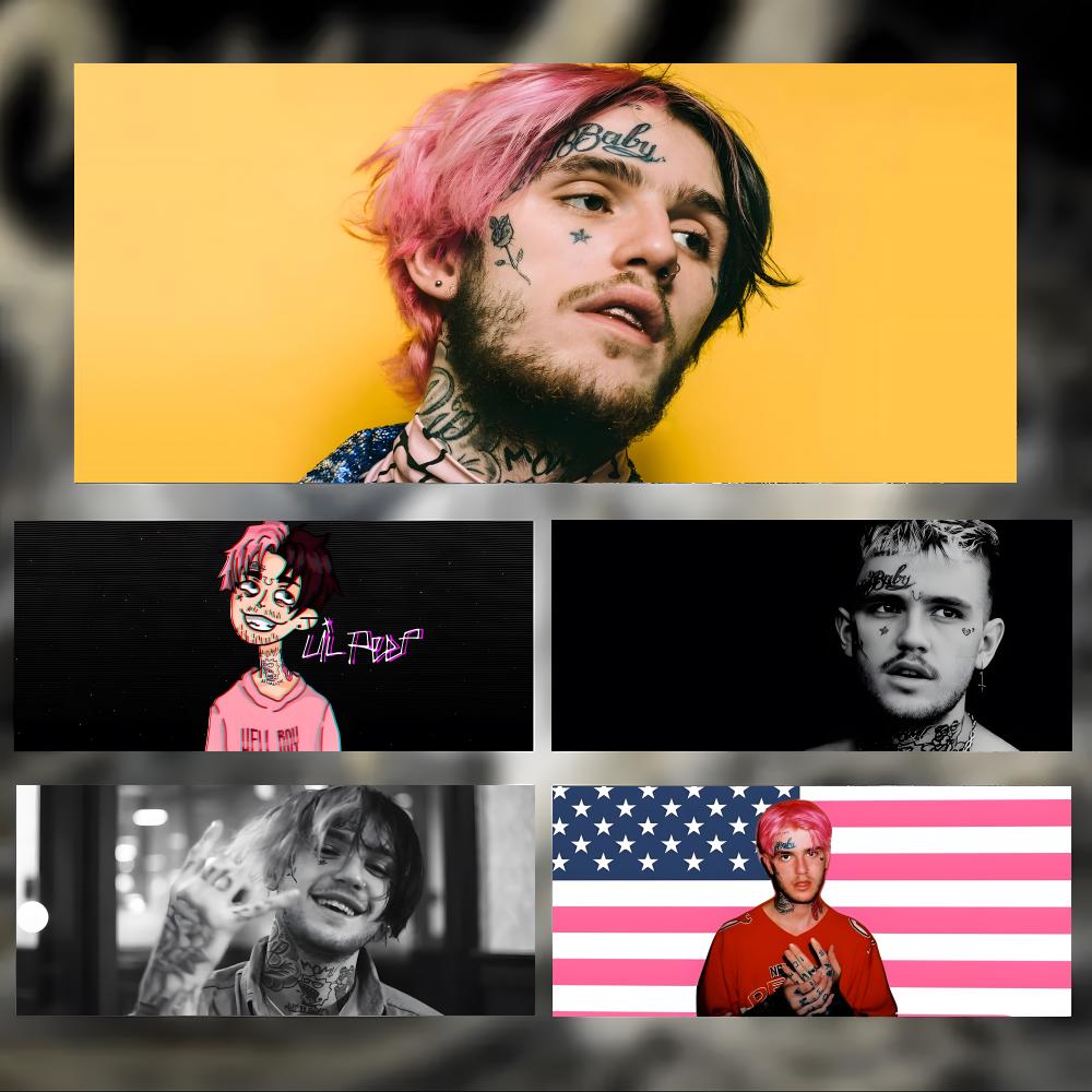 Темный Эмоциональный Певец Lil Peep Hell Boy Коврик для Мыши Большой Толстый Настольный Коврик Прошитые Края Игровой Коврик для Мыши для ПК