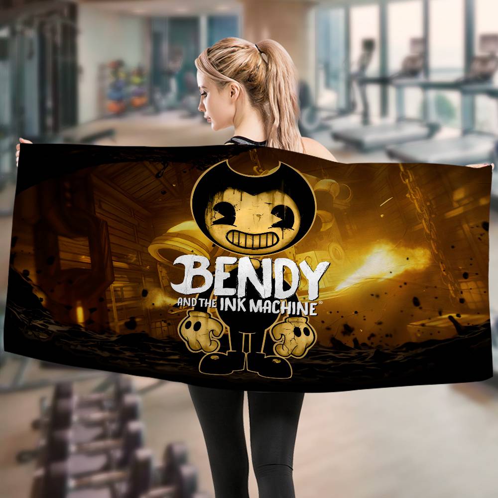Horror Game B-Bendy And The Ink M-Machine Big Microfiber Beach Towels Quick Dry Towel Sand Beach Towels Pool Towel