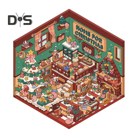 4 шт. DIY 3D набор наклеек для дома для взрослых и детей, многоразовые, снижающие стресс, миниатюрные наклейки для сцен, набор DIY проектов, подарок