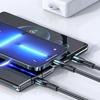 120W 5A 3 In 1 USB Fast Charging Cable Type C Micro USB Cable Data Cord For Iphone 16 15 Realme Samsung Huawei P50 Phone USB Charging Cable AVE