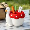 Student Desk Organizer Cute Goose Pen Holder Large Capacity Compact Size Container 3D Stationery Print PLA for Pens Paper Clips And Notes Holder