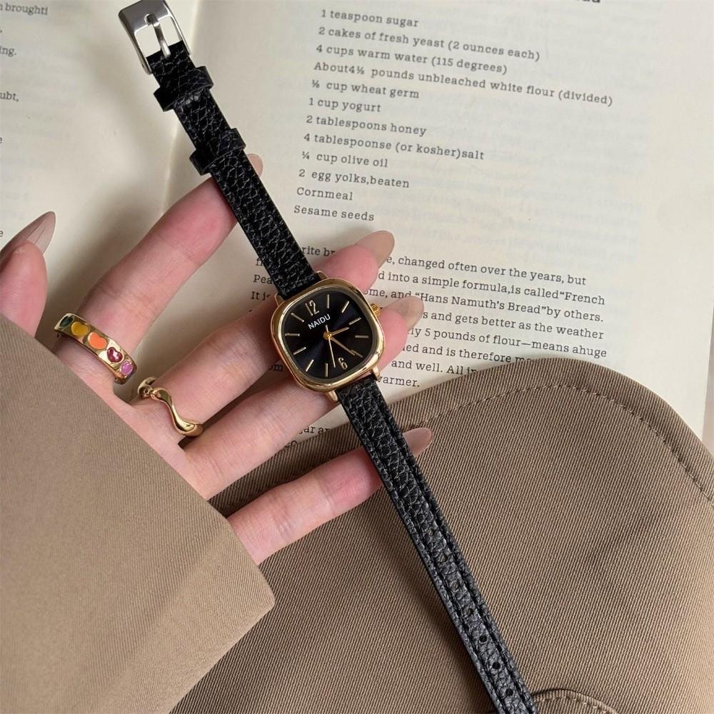 Square Dial Women Wristwatch Leather Strap Square Dial Watch Elegant Quartz Watch Women