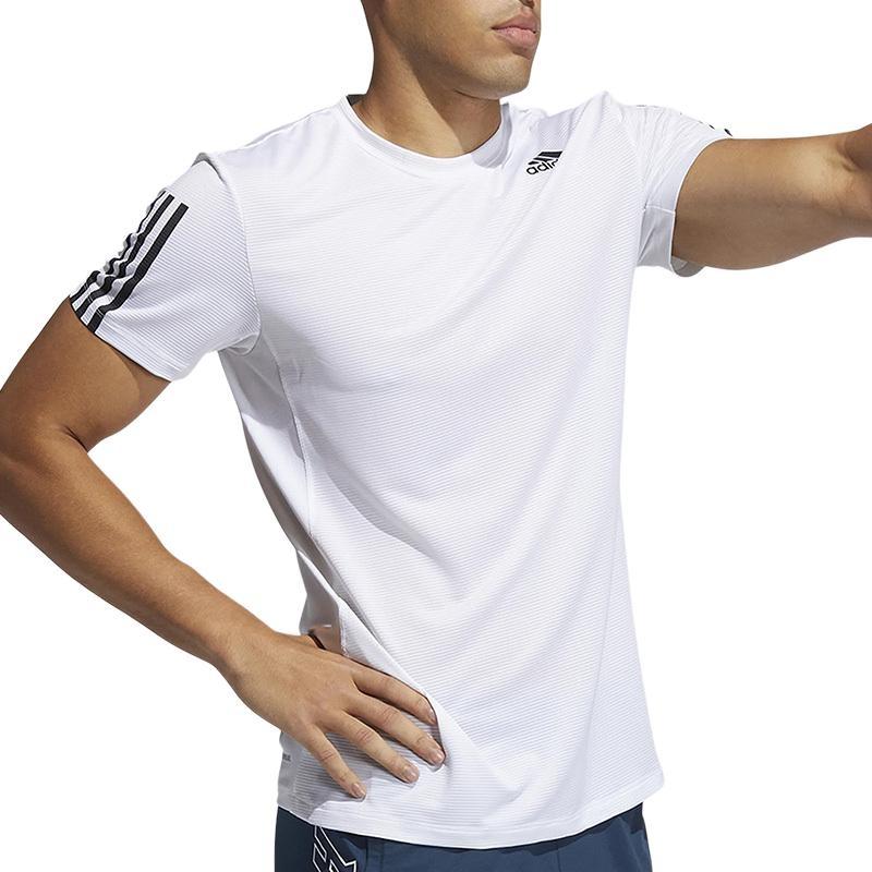 adidas Aero3s Tee Pb Casual Running Sports Short Sleeve White Men's GQ2164