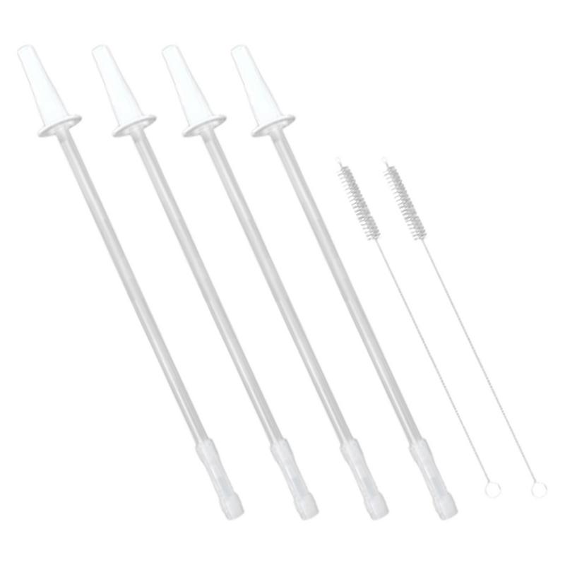 Water Bottle Straw Gallon Water Bottle Straw Replacement For 1/Half Gallon Water Bottle With 2 Cleaning Brushes 4 Cuttable Straw