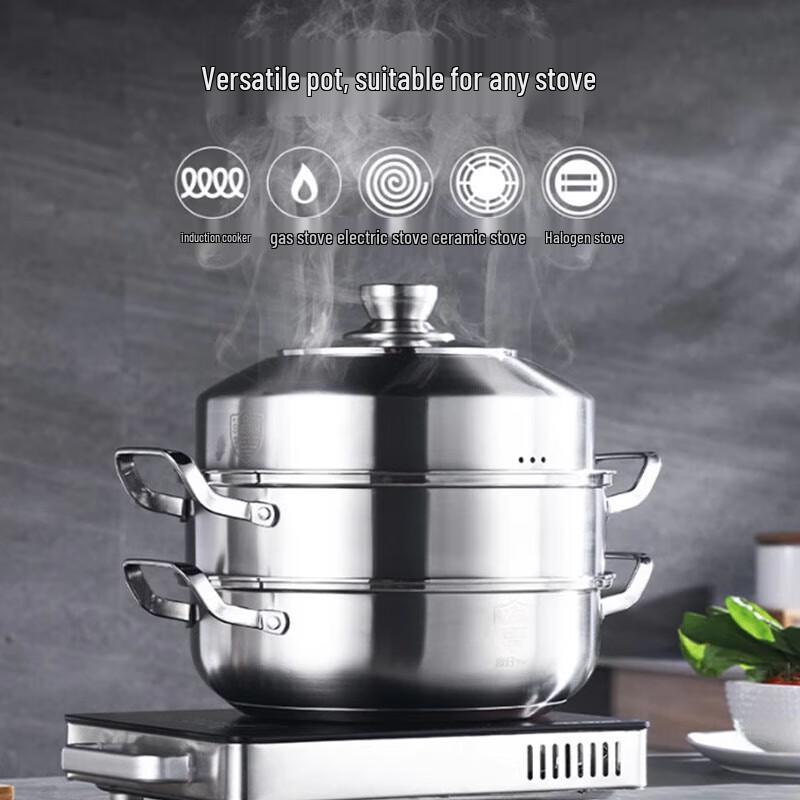 Yingbaite 304 Stainless Steel Steamer Pot