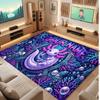 Axolotl Theme Soft Crystal Velvet Rug Custom Name & Text Print Non Slip Floor Rug for Bedroom Living Room