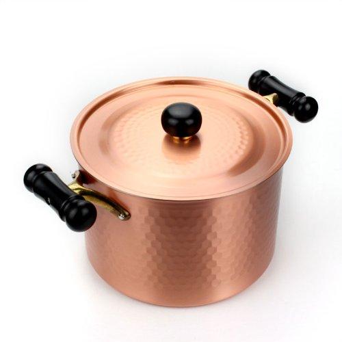 Shinko Metal Медь 22см Антикварная кованая глубокая кастрюля, Посуда для индукционных плит, IH-103