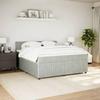 VidaXL Slat Bed Base and Mattress Light Grey 180x200cm Velvet 3287800