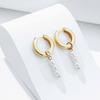 Trendy Fashionable Pearl Earrings For Women Geometric Design With Alloy Material