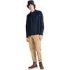 Timberland FW22 Однотонная рубашка-поло с нагрудным карманом на молнии, удобная повседневная рубашка с длинным рукавом, мужские рубашки, темно-сапфировый цвет A5UND-433