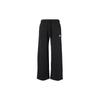 High-Waist Drawstring Casual Pants with Solid Color Logo Women Bottoms Black FB2728-010