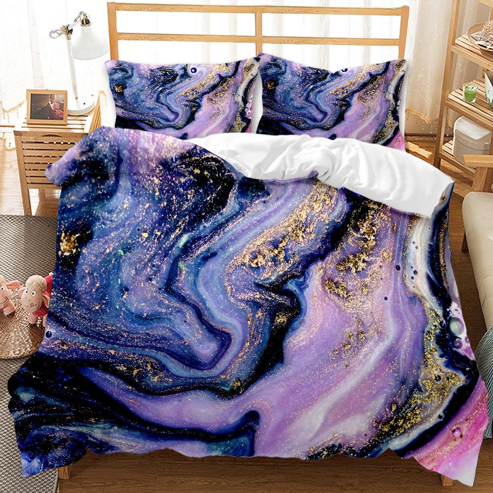 Art Pattern Bed Three-Piece Quilt Cover Wish Tide Quilt Cover