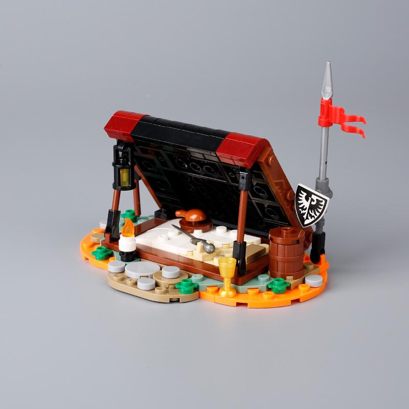 MOC Кубики Игрушки Оружие Средневековый Город Строительные Блоки Фигурки Солдат Сторожевая Башня Дозорная Башня Подвесная Клетка Щит Аксессуар Дети
