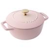 Staub Sorbet Rose M Cast Enamel Rice 2 IH Compatible Japanese Sorbet Rose "Wanabe 18cm" Pink, Double-handled, Iron, Pot, Cooker, Cups, [Official